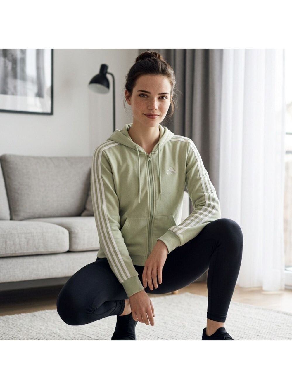 Adidas mint small zip up track hoodie - Picture 2 of 6